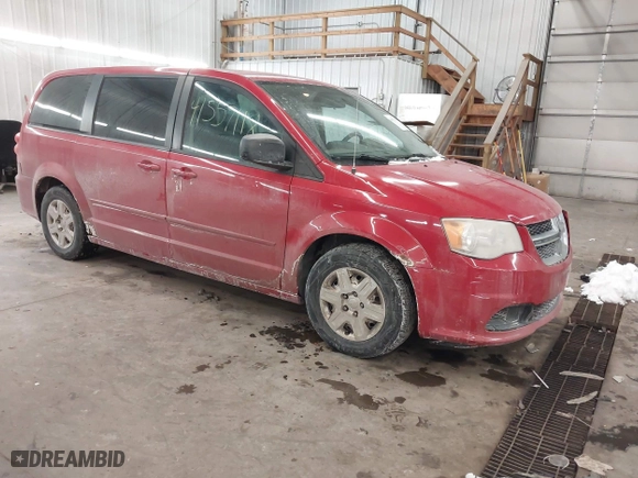2012 Dodge Grand Caravan SE with VIN 2C4RDGBG7CR288009, listed as a IAAI auction lot 41557118 with 223,287 mi miles. Bid and sale history available at carsss.com. Image 1.
