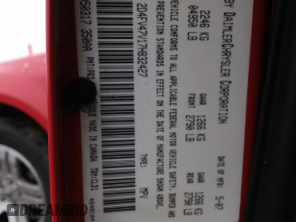 2007 Dodge Magnum z VIN 2D4FV47V17H832427, wystawiony jako Copart lot #53805145 z przebiegiem 170 001 mil mil oraz Szkoda całkowita • Salvage title. Historia ofert i sprzedaży dostępna na DreamBid. Obrazek 12.