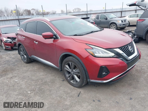 2019 Nissan Murano S with VIN 5N1AZ2MJ9KN141725, listed as a IAAI auction lot 41514304 with 174,212 mi miles and . Bid and sale history available at DreamBid. Image 1.