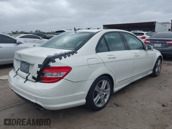 2011 Mercedes-Benz C-Class C 300 Sport with VIN WDDGF5EB1BA420485, listed as a IAAI auction lot 41958339 with 117,086 mi miles. Bid and sale history available at carsss.com. Image 4.