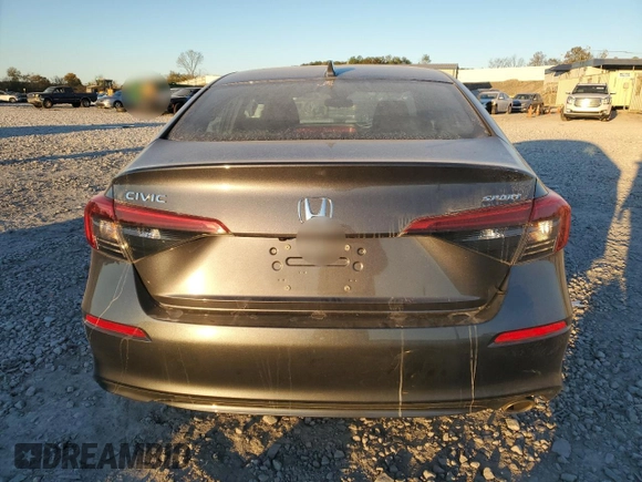 2022 Honda Civic Sedan Sport with VIN 2HGFE2F52NH599384, listed as a Copart auction lot 81610004 with 0 mi miles and Salvage Title. Bid and sale history available at carsss.com. Image 6.