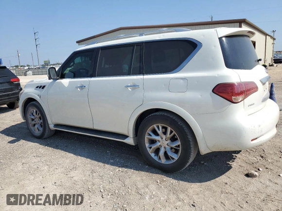 2012 Infiniti QX56 7-passenger with VIN JN8AZ2NF9C9517580, listed as a Copart auction lot 66382334 with 176,182 mi miles and Clean Title. Bid and sale history available at carsss.com. Image 2.