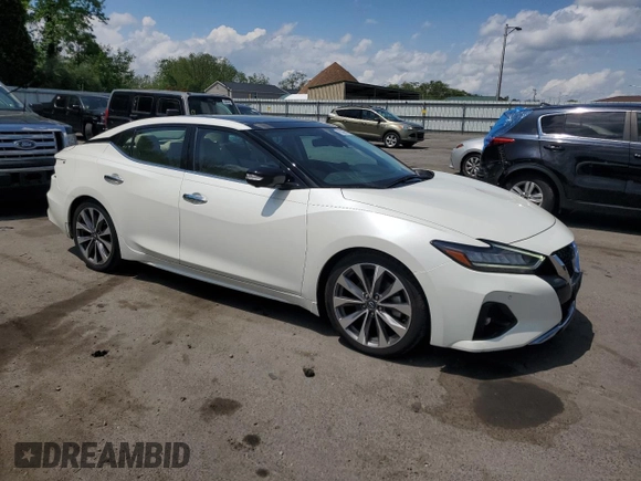 2023 Nissan Maxima Platinum with VIN 1N4AA6FV7PC502087, listed as a Copart auction lot 55296145 with 45,000 mi miles and Salvage title. Bid and sale history available at DreamBid. Image 4.