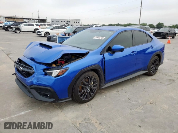 2023 Subaru WRX Premium with VIN JF1VBAH62P8807393, listed as a Copart auction lot 58950245 with 20,639 mi miles and Salvage title. Bid and sale history available at DreamBid. Image 1.