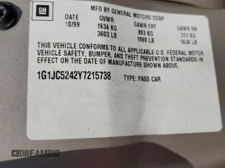 2000 Chevrolet Cavalier with VIN 1G1JC5242Y7215738, listed as a Copart auction lot 67886564 with 0 mi miles and Clean Title. Bid and sale history available at carsss.com. Image 13.