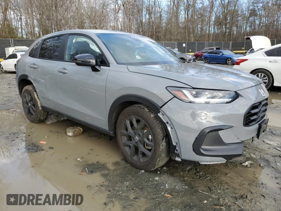 2024 Honda HR-V Sport with VIN 3CZRZ2H51RM759334, listed as a Copart auction lot 87272894 with 21,509 mi miles and Salvage title. Bid and sale history available at DreamBid. Image 4.