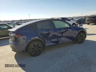 2024 Tesla Model Y with VIN 7SAYGDED8RF132720, listed as a Copart auction lot 45631755 with Not Provided miles and Salvage Title. Bid and sale history available at DreamBid. Image 3.