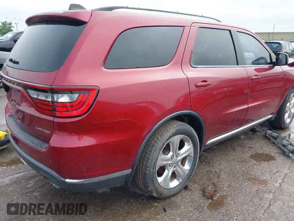 2014 Dodge Durango Limited with VIN 1C4RDHDG4EC539485, listed as a IAAI auction lot 42205036 with 248,428 mi miles and . Bid and sale history available at DreamBid. Image 4.