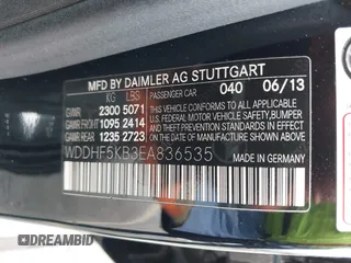 2014 Mercedes-Benz E 350 Sport with VIN WDDHF5KB3EA836535, listed as a IAAI auction lot 42087698 with 98,305 mi miles and . Bid and sale history available at DreamBid. Image 9.
