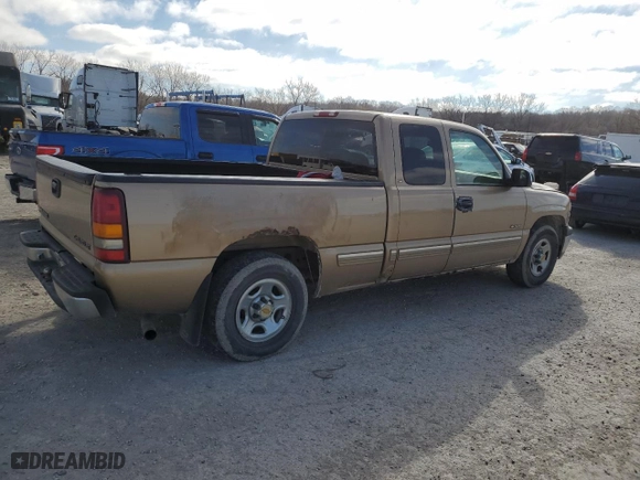 1999 Chevrolet Silverado 1500 LS with VIN 1GCEC19V9XZ181526, listed as a Copart auction lot 42849824 with 290,859 mi miles and Salvage Title. Bid and sale history available at carsss.com. Image 3.