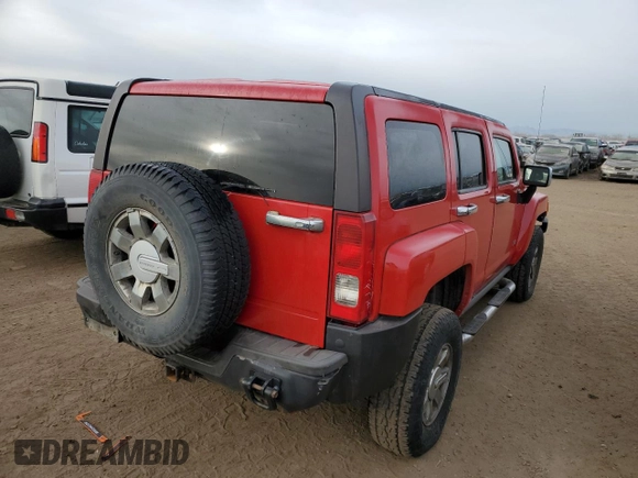 2007 Hummer H3 SUV with VIN 5GTDN13E378239403, listed as a Copart auction lot 80744784 with 351,582 mi miles and Salvage Title. Bid and sale history available at DreamBid. Image 3.