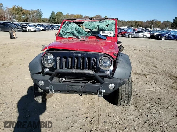 2017 Jeep Wrangler Sport with VIN 1C4AJWAGXHL515808, listed as a Copart auction lot 83845134 with Not Provided miles and Salvage Title. Bid and sale history available at DreamBid. Image 11.