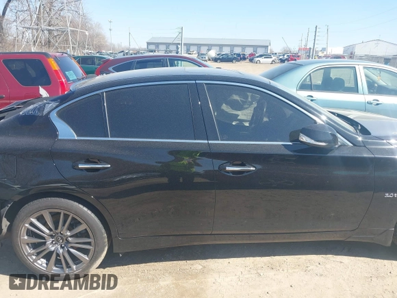 2019 Infiniti Q50 3.0t LUXE with VIN JN1EV7AR6KM591124, listed as a IAAI auction lot 41683686 with 66,529 mi miles. Bid and sale history available at carsss.com. Image 13.