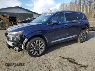 2021 Hyundai Santa Fe Calligraphy with VIN 5NMS5DAL9MH368001, listed as a Copart auction lot 88983885 with 35,631 mi miles and Salvage title. Bid and sale history available at DreamBid. Image 1.