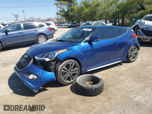 2016 Hyundai Veloster Turbo with VIN KMHTC6AE6GU263626, listed as a Copart auction lot 48868384 with 96,696 mi miles and Non Repairable. Bid and sale history available at carsss.com. Image 1.