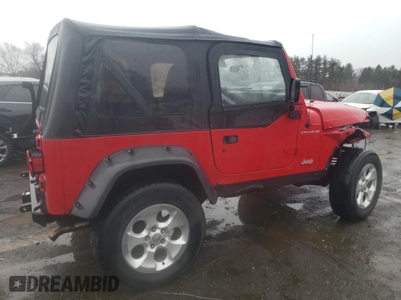 2002 Jeep Wrangler SE with VIN 1J4FA29P02P715013, listed as a Copart auction lot 48039035 with 193,583 mi miles and Salvage Title. Bid and sale history available at DreamBid. Image 3.