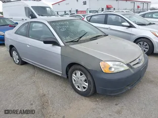 2003 Honda Civic LX with VIN 1HGEM22543L063847, listed as a IAAI auction lot 41899649 with 185,304 mi miles. Bid and sale history available at carsss.com. Image 1.