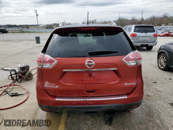 2016 Nissan Rogue SV with VIN KNMAT2MV3GP616273, listed as a Copart auction lot 49285625 with 98,905 mi miles and Salvage Title. Bid and sale history available at DreamBid. Image 6.