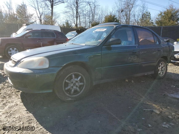 1999 Honda Civic VP with VIN 2HGEJ6616XH584532, listed as a Copart auction lot 86696594 with 232,724 mi miles and Salvage Title. Bid and sale history available at carsss.com. Image 1.