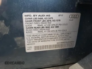 2018 Audi Q5 Premium Plus with VIN WA1BNAFYXJ2029020, listed as a Copart auction lot 52232835 with 121,451 mi miles and Salvage Title. Bid and sale history available at carsss.com. Image 13.