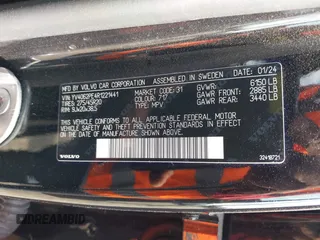 2024 Volvo XC90 Plus Bright Theme с VIN YV4062PE4R1221441, выставлен на аукционе IAAI как лот 42082396 с пробегом 19 290 миль миль и . История ставок и продаж доступна на DreamBid. Изображение 9.