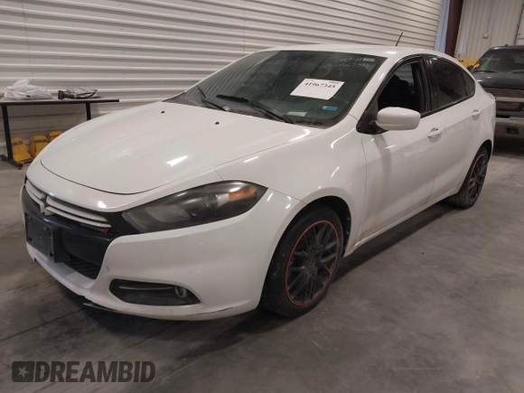2013 Dodge Dart SXT with VIN 1C3CDFBH8DD261287, listed as a IAAI auction lot 41967345 with 138,839 mi miles. Bid and sale history available at carsss.com. Image 2.