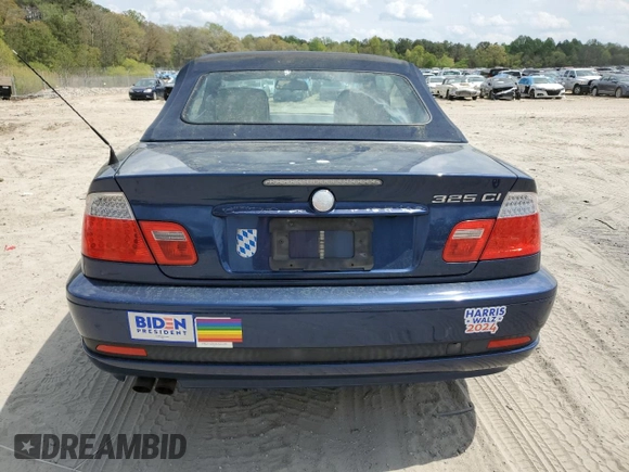 2006 BMW 3 Series 325Ci with VIN WBABW33436PX88731, listed as a Copart auction lot 54245185 with 205,527 mi miles and Clean Title. Bid and sale history available at carsss.com. Image 6.