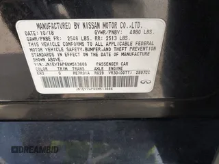 2019 Infiniti Q50 3.0t Signature Edition with VIN JN1EV7AP6KM513666, listed as a IAAI auction lot 42147392 with 99,798 mi miles. Bid and sale history available at carsss.com. Image 9.
