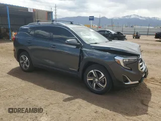2020 GMC Terrain SLT with VIN 3GKALVEV0LL192836, listed as a Copart auction lot 57177325 with 59,695 mi miles and Salvage title. Bid and sale history available at DreamBid. Image 4.