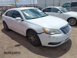 2014 Chrysler 200 LX with VIN 1C3CCBAB1EN210802, listed as a IAAI auction lot 42119888 with 154,808 mi miles and . Bid and sale history available at carsss.com. Image 1.