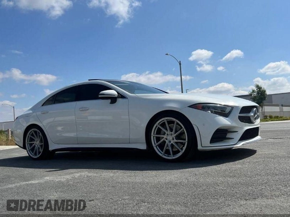 2019 Mercedes-Benz CLS with VIN WDD2J5JB0KA015104, listed as a IAAI auction lot 42108693 with 59,102 mi miles. Bid and sale history available at carsss.com. Image 12.
