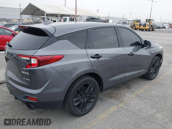 2021 Acura RDX w/A-Spec Package with VIN 5J8TC2H66ML031347, listed as a IAAI auction lot 42046268 with 22,904 mi miles. Bid and sale history available at carsss.com. Image 4.