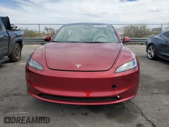 2025 Tesla Model 3 Long Range с VIN 5YJ3E1EA6SF908026, выставлен на аукционе Copart как лот 52297095 с пробегом 3 635 миль миль и Списание • Salvage title. История ставок и продаж доступна на DreamBid. Изображение 5.