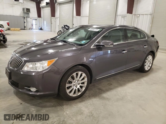2013 Buick LaCrosse Leather with VIN 1G4GC5E36DF329936, listed as a Copart auction lot 49346715 with 105,713 mi miles and Salvage Title. Bid and sale history available at carsss.com. Image 1.