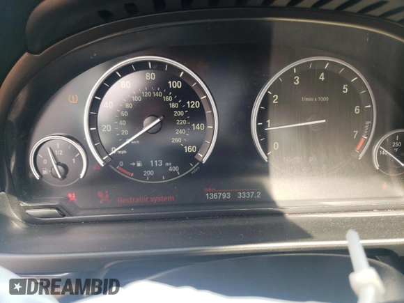 2016 BMW 5 Series 528i xDrive with VIN WBA5A7C5XGG642145, listed as a Copart auction lot 58840015 with 136,793 mi miles and Salvage title. Bid and sale history available at DreamBid. Image 9.
