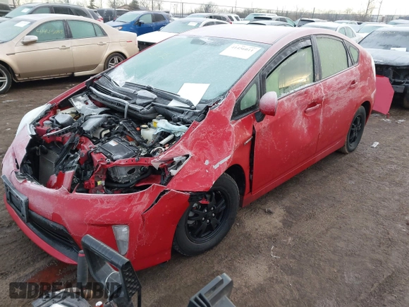 2013 Toyota Prius One with VIN JTDKN3DU6D5699782, listed as a IAAI auction lot 41456011 with 128,135 mi miles. Bid and sale history available at carsss.com. Image 23.