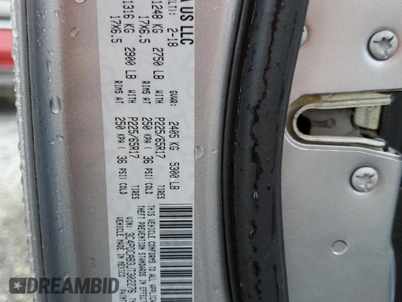 2018 Dodge Journey SE with VIN 3C4PDCAB3JT302276, listed as a Copart auction lot 45737895 with 163,213 mi miles and Salvage Title. Bid and sale history available at DreamBid. Image 13.