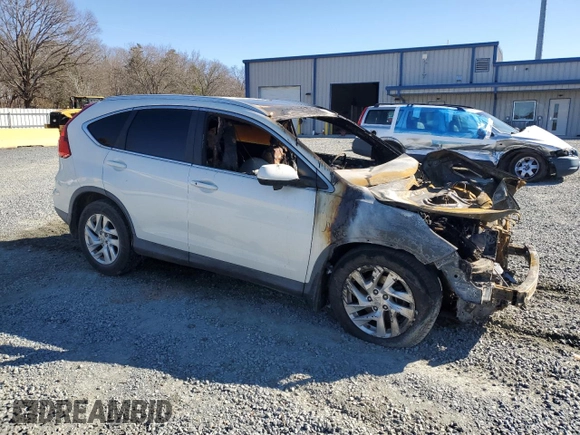 2015 Honda CR-V EX-L with VIN 5J6RM3H79FL007061, listed as a Copart auction lot 46075855 with Not Provided miles and Salvage Title. Bid and sale history available at carsss.com. Image 4.