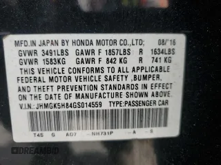 2016 Honda Fit EX-L с VIN JHMGK5H84GS014559, выставлен на аукционе Copart как лот 60352675 с пробегом 101 779 миль миль и Списание • Salvage title. История ставок и продаж доступна на DreamBid. Изображение 12.