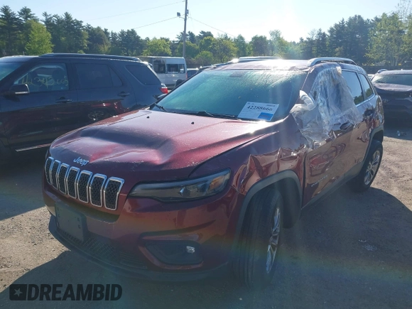 2019 Jeep Cherokee Latitude Plus with VIN 1C4PJMLB1KD191245, listed as a IAAI auction lot 42288666 with 110,720 mi miles and . Bid and sale history available at DreamBid. Image 2.
