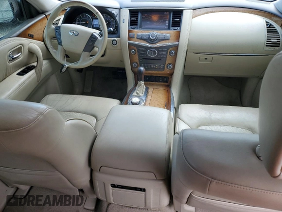 2011 Infiniti QX56 8-passenger with VIN JN8AZ2NC8B9302180, listed as a Copart auction lot 76001744 with 220,515 mi miles and Clean Title. Bid and sale history available at carsss.com. Image 8.