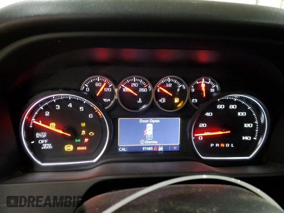 2021 Chevrolet Silverado 1500 LT with VIN 1GCRYDED0MZ224289, listed as a Copart auction lot 41636375 with 97,485 mi miles and Salvage Title. Bid and sale history available at DreamBid. Image 9.