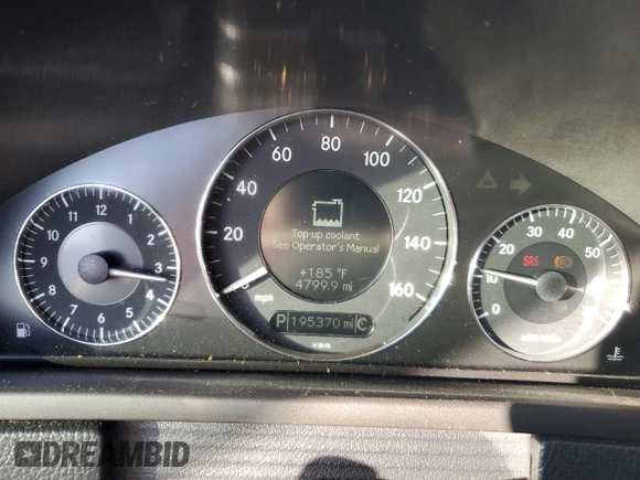 2007 Mercedes-Benz CLK 350 with VIN WDBTJ56HX7F224905, listed as a Copart auction lot 72928684 with 195,370 mi miles and Salvage Title. Bid and sale history available at DreamBid. Image 9.