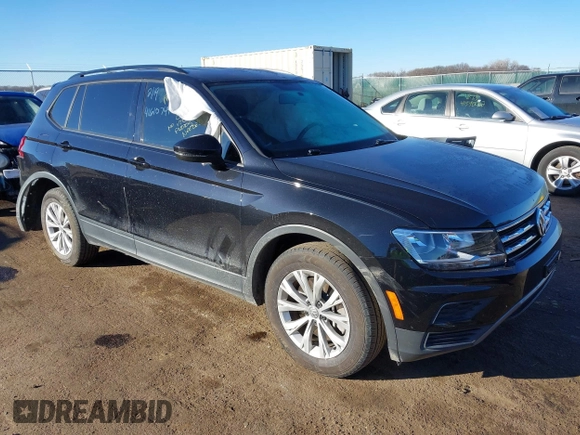 2018 Volkswagen Tiguan S with VIN 3VV0B7AX9JM209722, listed as a IAAI auction lot 41610749 with 44,593 mi miles and . Bid and sale history available at DreamBid. Image 1.