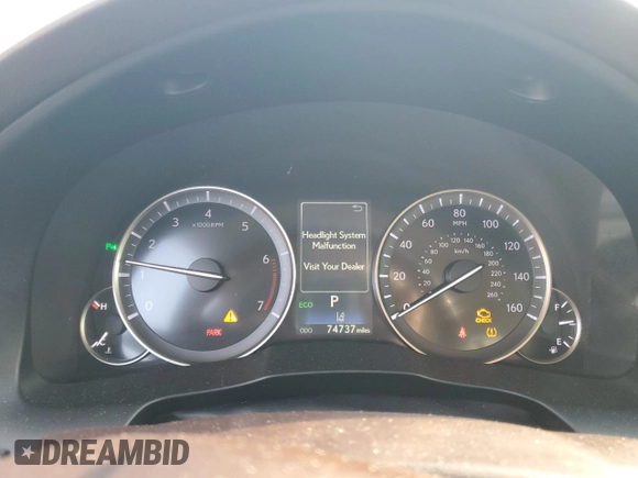 2016 Lexus ES with VIN 58ABK1GG3GU017894, listed as a Copart auction lot 44347425 with 74,737 mi miles and Salvage Title. Bid and sale history available at carsss.com. Image 9.