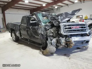 2015 GMC Sierra 1500 SLE with VIN 1GTV2UEC4FZ390910, listed as a Copart auction lot 48043215 with 75,608 mi miles and Salvage Title. Bid and sale history available at carsss.com. Image 4.