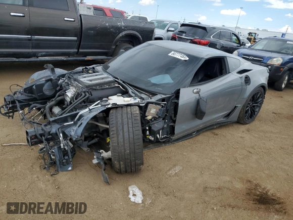 2017 Chevrolet Corvette Z06 3LZ with VIN 1G1YU2D63H5603923, listed as a Copart auction lot 66777484 with 0 mi miles and Salvage Title. Bid and sale history available at carsss.com. Image 1.