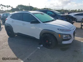2021 Hyundai Kona NIGHT with VIN KM8K63A56MU680659, listed as a IAAI auction lot 41557498 with 36,227 mi miles. Bid and sale history available at carsss.com. Image 1.