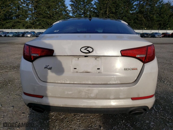 2011 Kia Optima EX with VIN KNAGN4A75B5109110, listed as a Copart auction lot 48227965 with 164,713 mi miles and Clean Title. Bid and sale history available at carsss.com. Image 6.