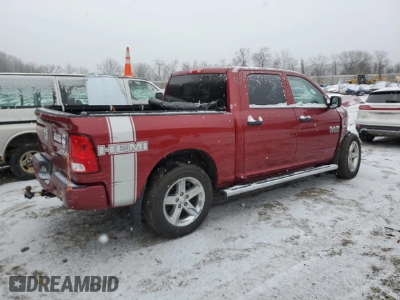 2013 Ram 1500 ST with VIN 1C6RR7KTXDS542852, listed as a Copart auction lot 41413605 with 90,398 mi miles and Salvage title. Bid and sale history available at DreamBid. Image 3.